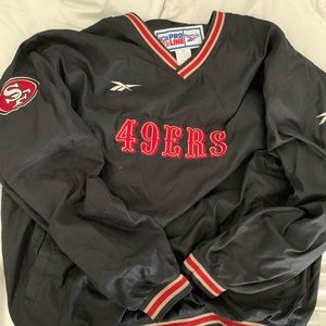 Reebok Proline San Francisco 49ers Windbreaker Crewneck Warmup Vintage